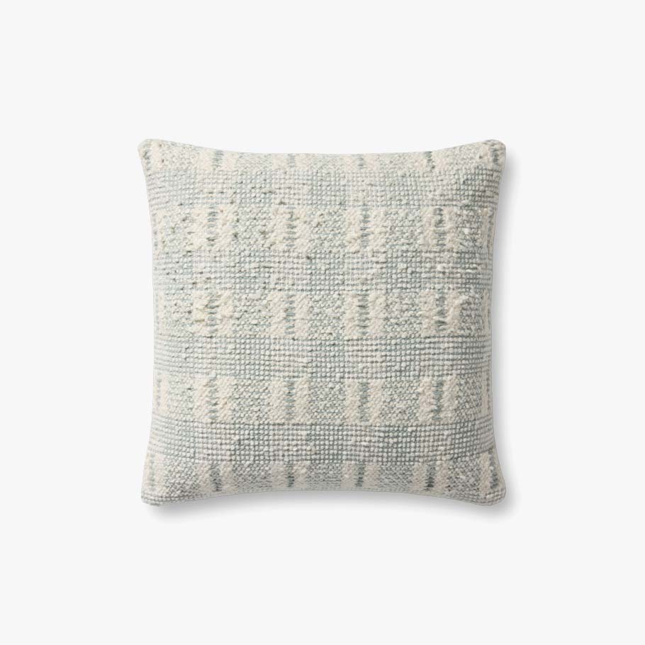 Seaglass Check Textured Pillow