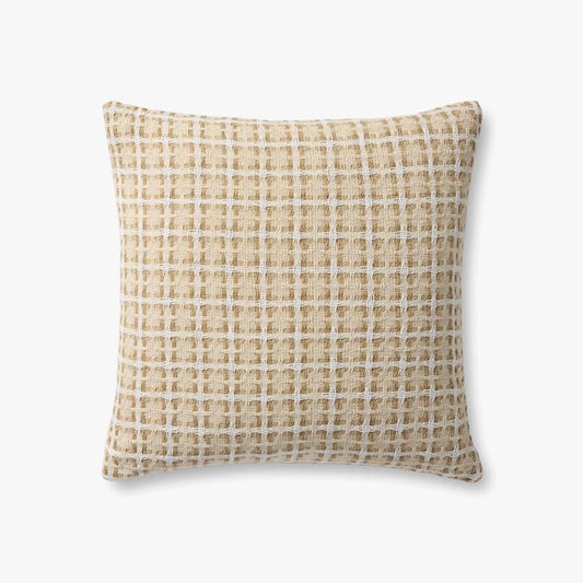 Sandstone Grid Woven Pillow