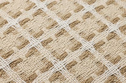 Sandstone Grid Woven Pillow