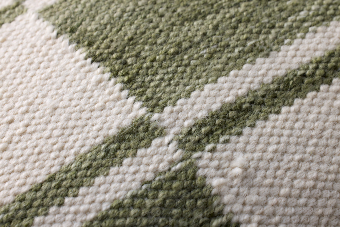 Geo Ivory / Green Pillow