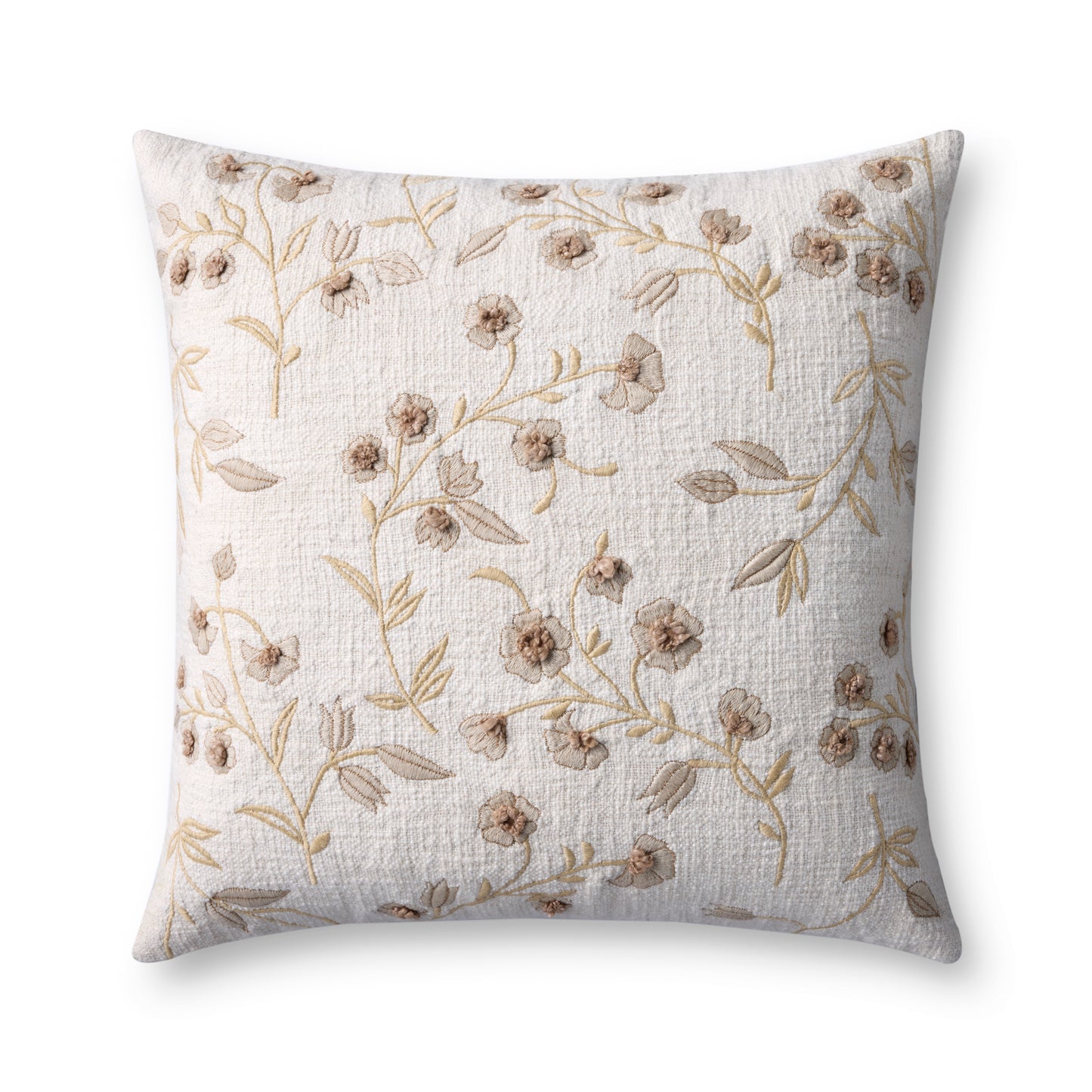 Vintage Vine Embroidered Pillow