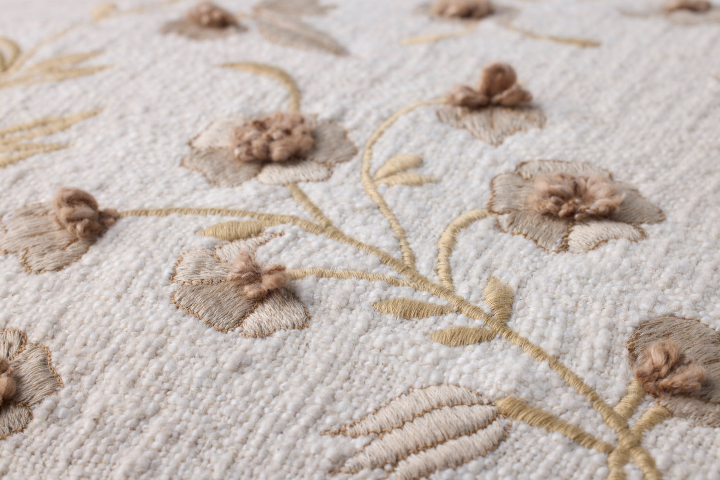 Vintage Vine Embroidered Pillow