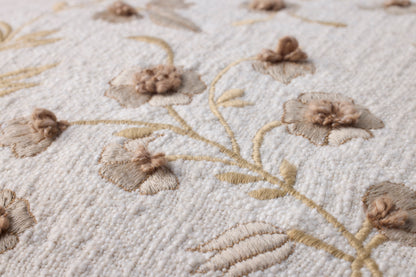 Vintage Vine Embroidered Pillow