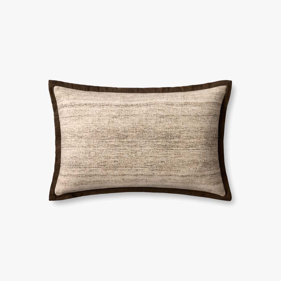 High End Ivory / Brown Pillow